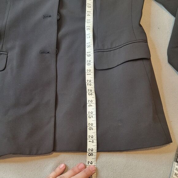 Perry Ellis Black Long Blazer Jacket Size 10 - Picture 6 of 9